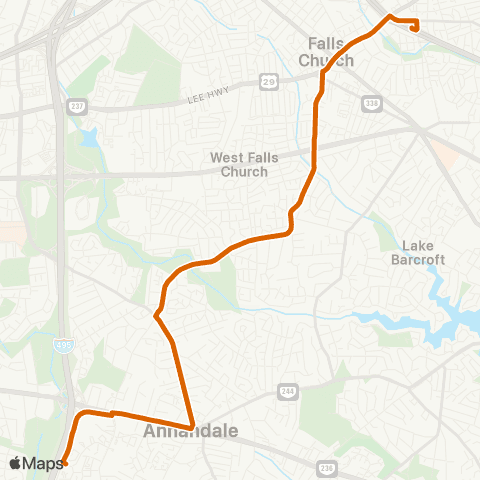 Fairfax Connector Annandale Road map