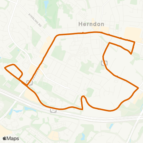 Fairfax Connector Herndon Circulator map