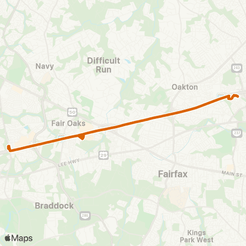 Fairfax Connector Stringfellow Rd. - Vienna map