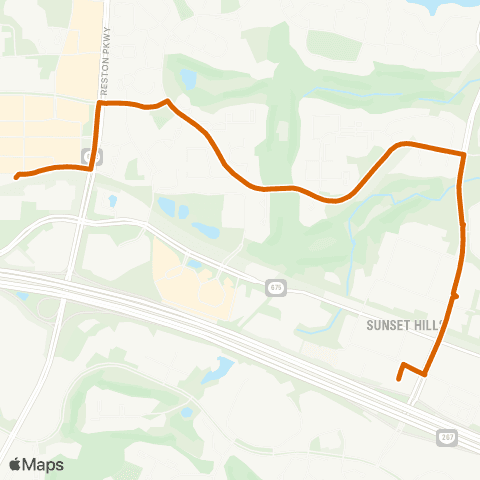 Fairfax Connector Reston TC - Wiehle map