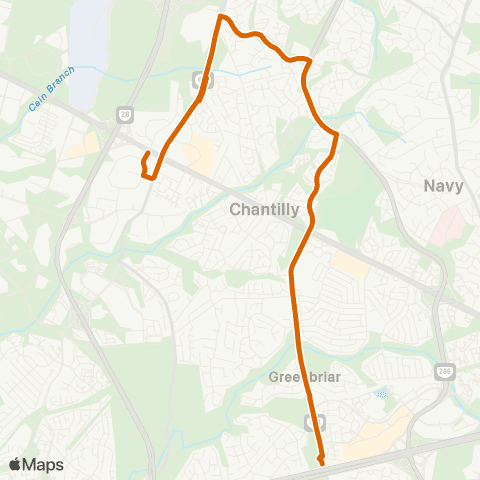 Fairfax Connector Chantilly - Stringfellow P 7 R map
