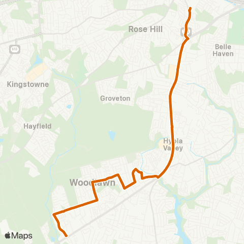 Fairfax Connector Engleside Limited-Stop map