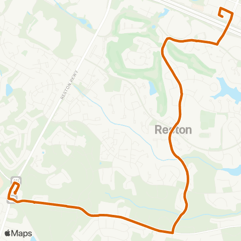 Fairfax Connector Reston South - Soapstone map