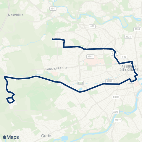 First Aberdeen Howes Road - Burnieboozle Crescent map