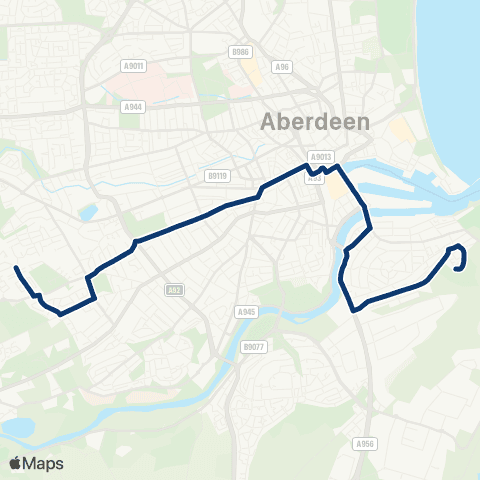 First Aberdeen Pinewood Avenue - Guild Street map