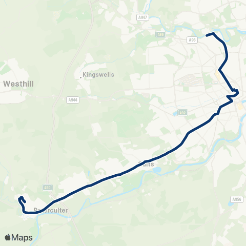 First Aberdeen Johnston Gardens East - Donbank Place map