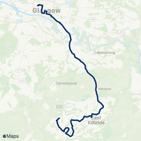 First Greater Glasgow Langlands Drive - Sauchiehall lane map