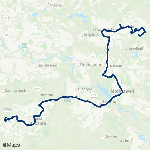 First Greater Glasgow Turning Circle - Hairmyres Rail Station map