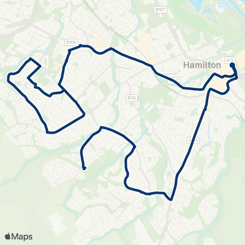 First Greater Glasgow East Wellbrae Crescent - Udston Road map