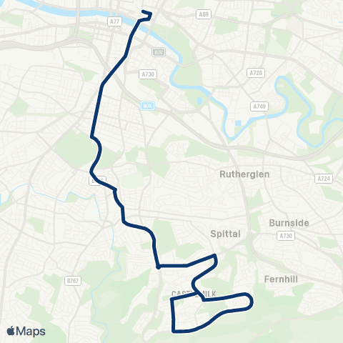 First Greater Glasgow Osborne Street - Dougrie Drive map