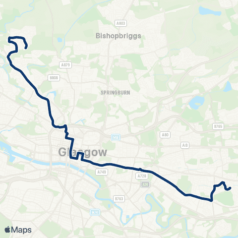 First Greater Glasgow Loch Laidon Street - Sunningdale Road map