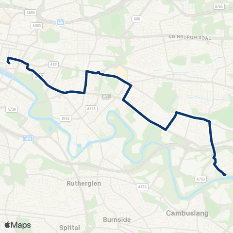 First Greater Glasgow Laurelbank Road - Osborne Street map
