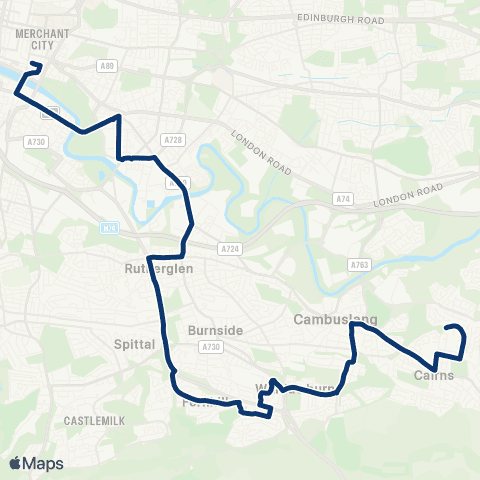 First Greater Glasgow Annick Street - Osborne Street map