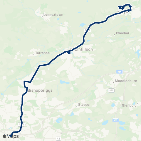 First Greater Glasgow Buchanan Bus Sta - Rennie Rd Terminus map
