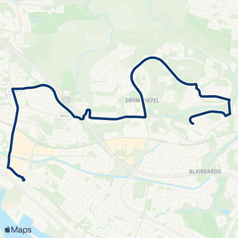 First Greater Glasgow Belsyde Avenue - Bus Station map