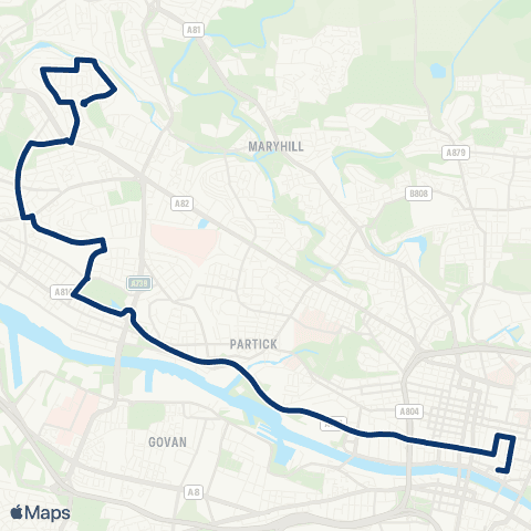 First Greater Glasgow Wilverton Rd Turning circle - Howard St map