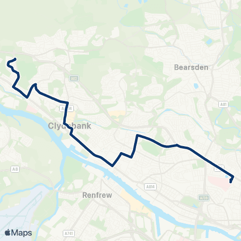 First Greater Glasgow Perth Crescent - Clydebank Railway Sta map