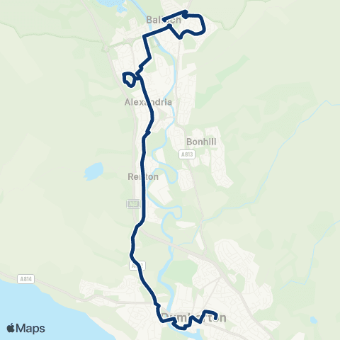 First Greater Glasgow Balloch Bus Terminus - Asda St James Retail Pk map