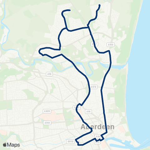 First Aberdeen Holburn Junction - Holburn Junction map