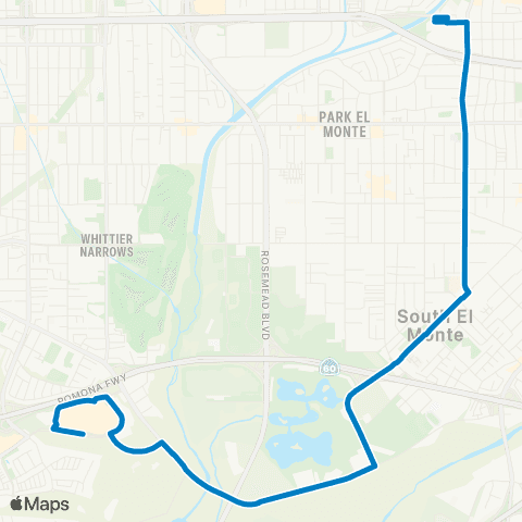 Foothill Transit El Monte Station - Shops at Montebello map