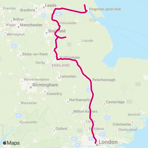 Hull Trains Hull Trains map