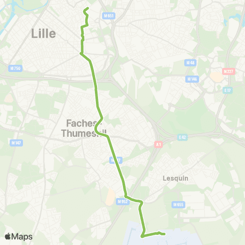 Filbco Lille Aéroport - Lille Centre map