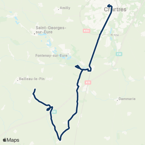 Filibus Pôle d'échange-Église Sandarville map