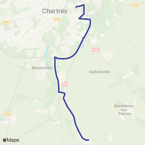 Filibus Église Morancez-Collège M Régnier map