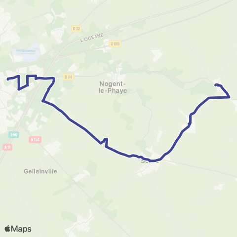 Filibus Mairie Houville-Collège M Régnier map