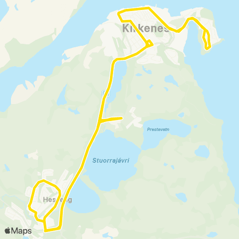 Snelandia Hesseng - Prestøya - Hesseng map