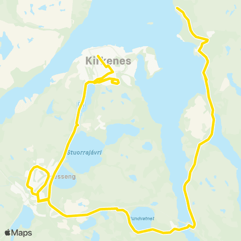 Snelandia Kirkenes - Jakobsnes map