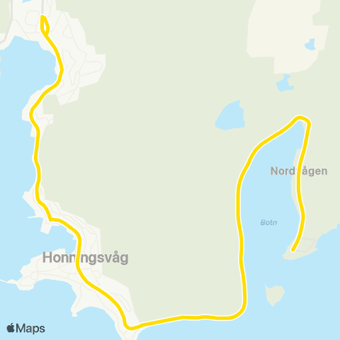 Snelandia Storbukt - Nordvågen map