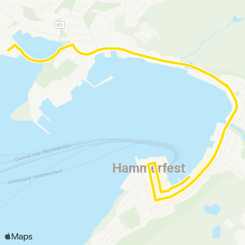 Snelandia Hammerfest havn - sykehuset map