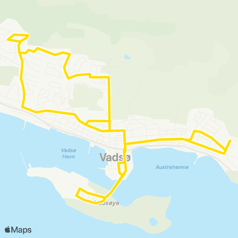 Snelandia Bybuss Vadsø map