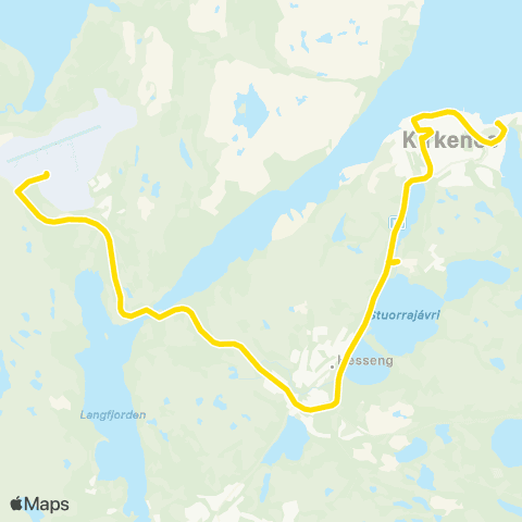 Snelandia Kirkenes lufthavn Høybukt map