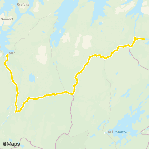 Snelandia Alta - Karasjok - Varangerbotn map