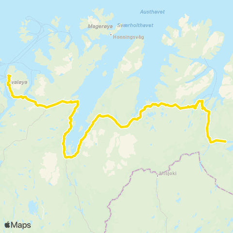 Snelandia Varangerbotn - Hammerfest map