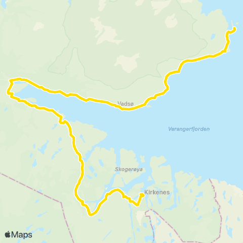 Snelandia Vardø-Varangerbotn-Kirkenes map