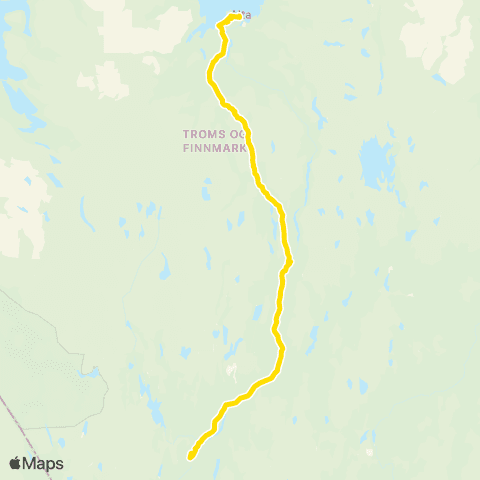 Snelandia Alta - Kautokeino map