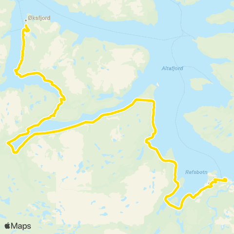 Snelandia (Alta) - Bognelv - Øksfjord map