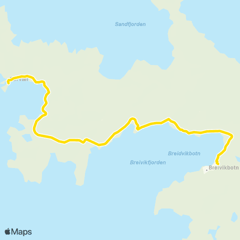 Snelandia Breivikbotn - Sørvær map