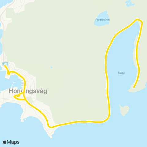 Snelandia Nordvågen - Honningsvåg map