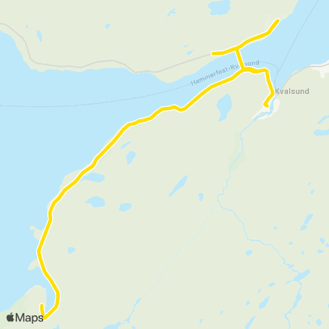 Snelandia Kvalsund - Neverfjord map