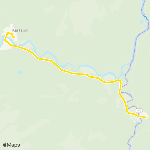 Snelandia Karasjok - Karigasniemi map