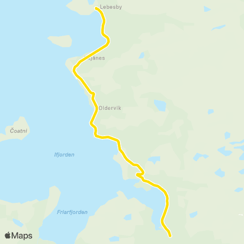 Snelandia Ifjord - Lebesby skole map