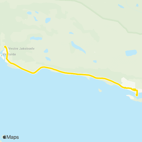 Snelandia Vestre Jakobselv - Vadsø map