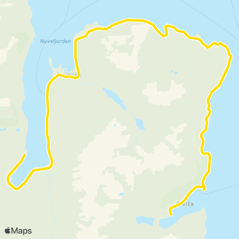 Snelandia Myrnes - Nuvsvåg - Tverrfjord map
