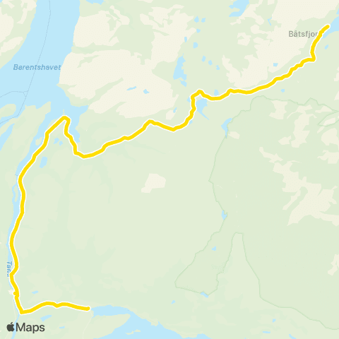 Snelandia Fleks Båtsfjord - Varangerbotn map