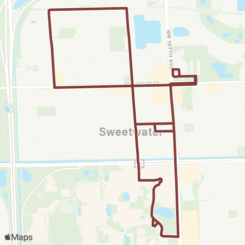 Florida International University CATS Route A map