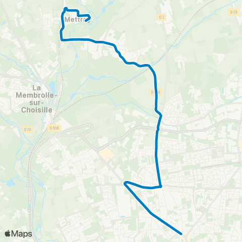 Fil bleu Vieux Calvaire - Tranchée map